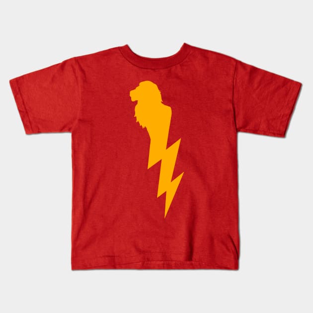 Lightening Lion Kids T-Shirt by Harley Warren